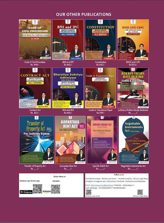 Judiciary Prelims Ready Reckoner (All States) Charts & One Liners [Paperback] Aparna Bhat and Anuradha Bhat