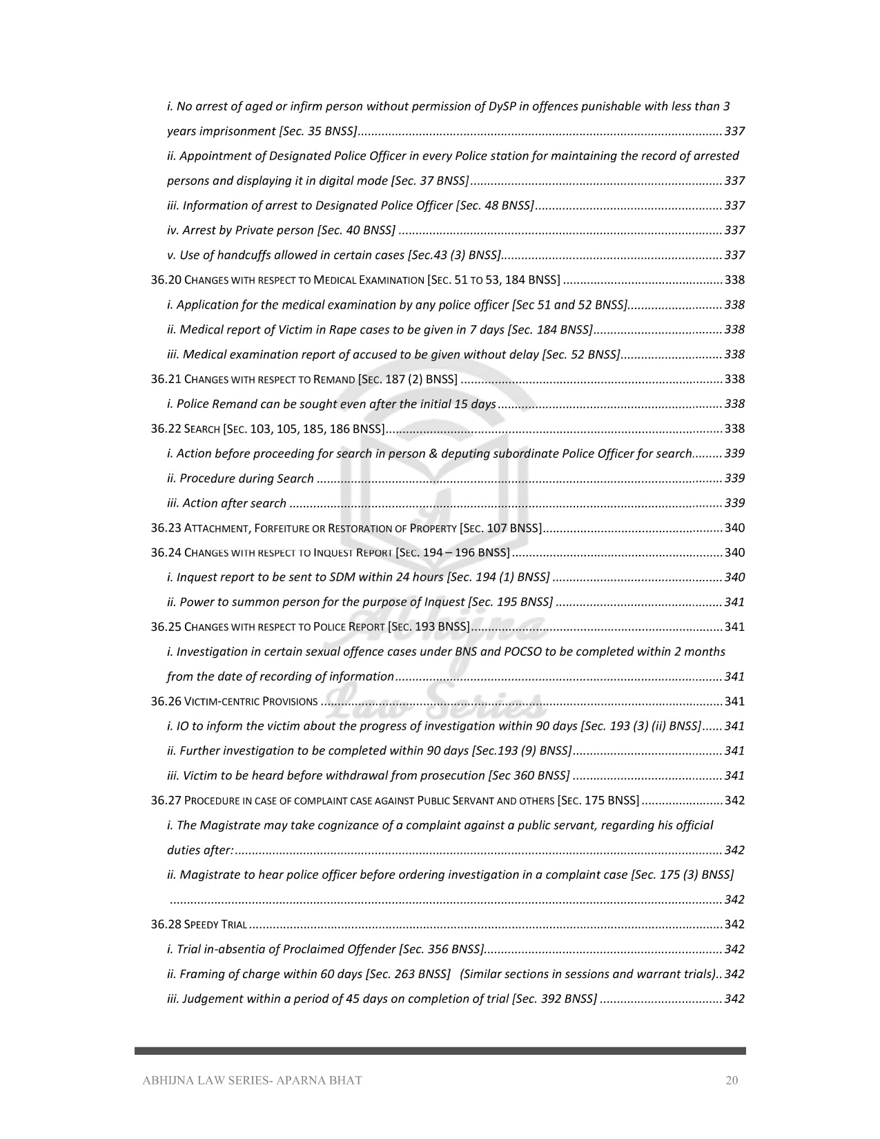 BNSS AND CRPC (QUICK CHARTS) FOR JUDICIARY EXAM (ALL STATES) [Paperback] Aparna Bhat and Anuradha Bhat