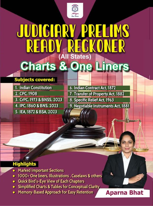Judiciary Prelims Ready Reckoner (All States) Charts & One Liners [Paperback] Aparna Bhat and Anuradha Bhat