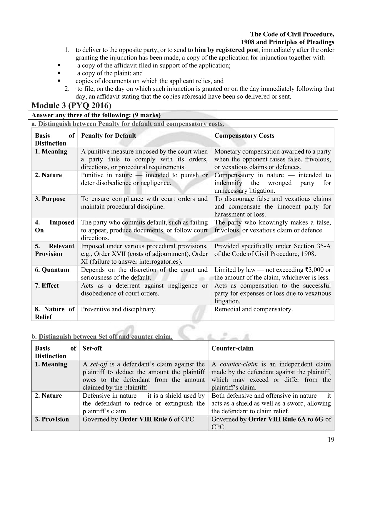 Model Descriptive Answers for Judiciary Mains (Karnataka Judiciary Law Paper-1)